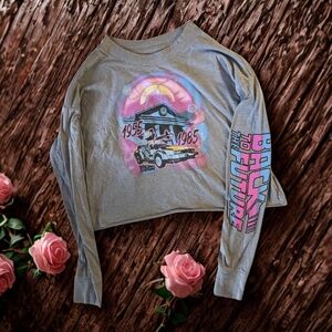 Gap Teen Long Sleeve Back to the Future Crop Top XL